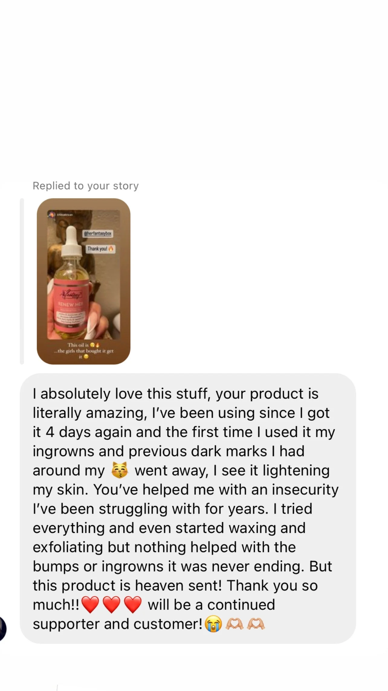 Her Fantasy Box Renew Her Booty & Kitty Oil - 3 pk - Image 6