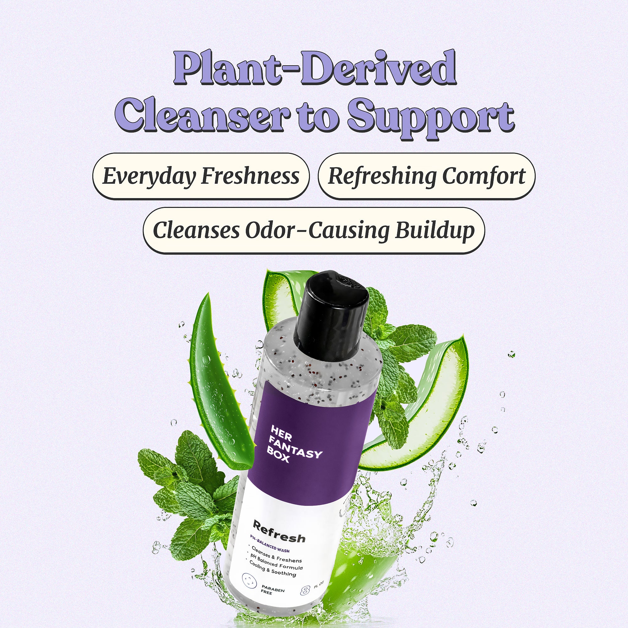 Refresh Plant Based Yoni Gel Wash (pH Balancing) - 3 pk - Image 4