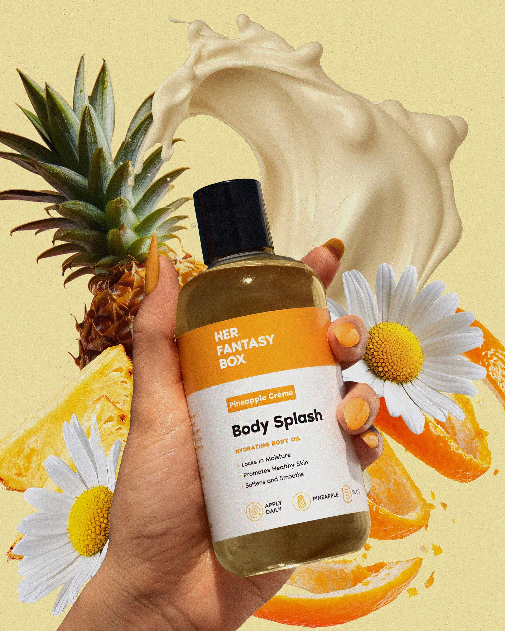 Body Splash - Skin Smoothing Body Oil (Pineapple Creme) - Image 11