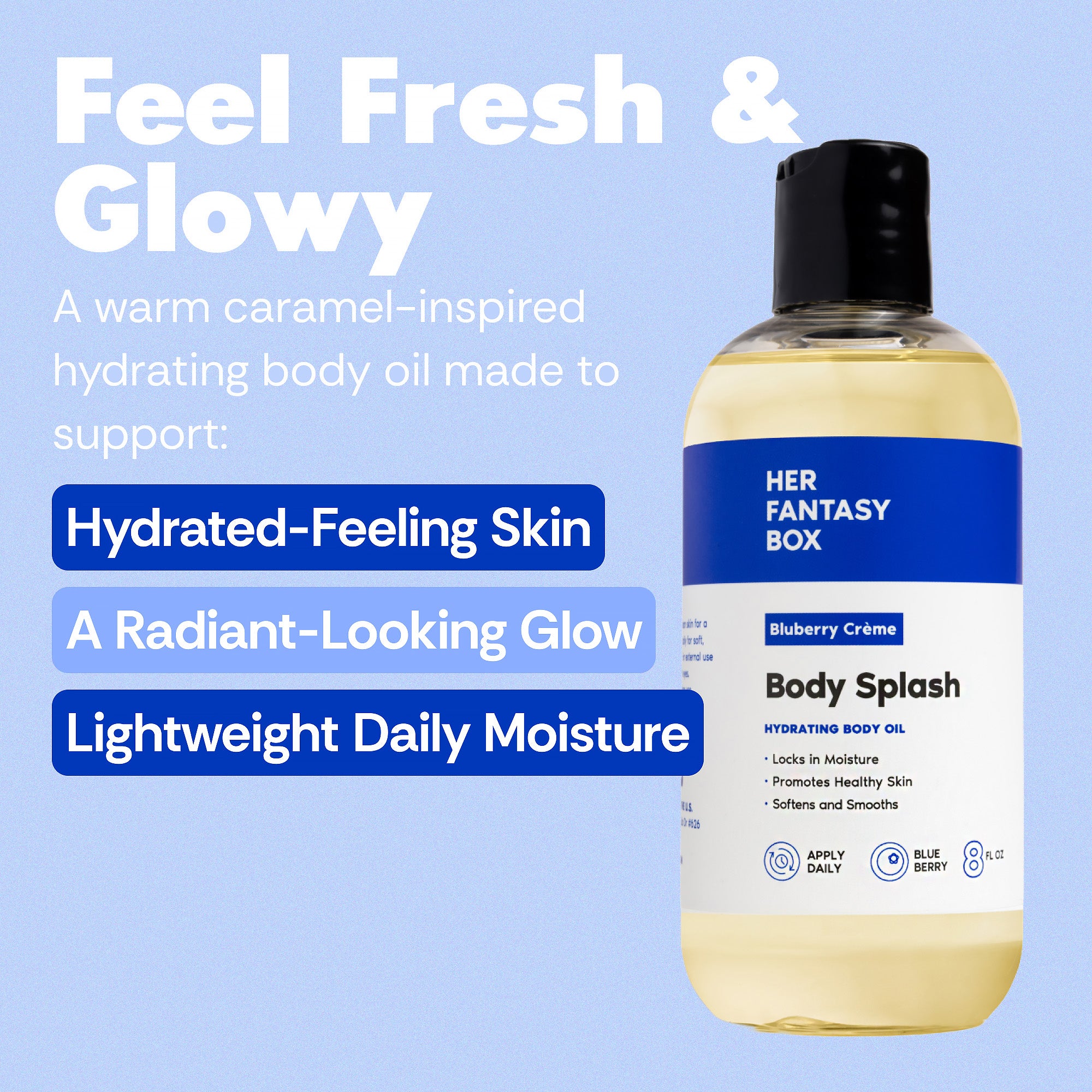 Body Splash - Skin Smoothing Body Oil (Blueberry Créme) - Image 4