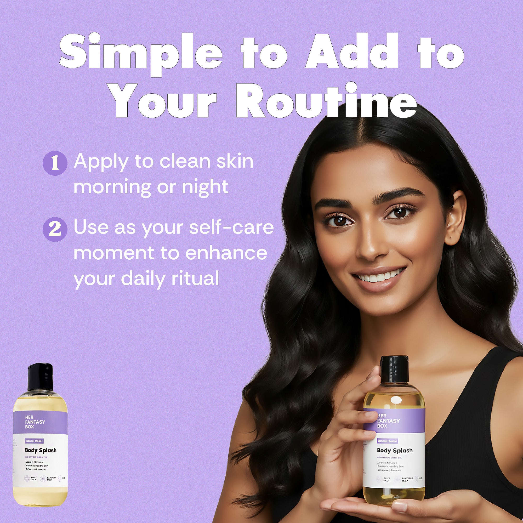 Body Splash - Skin Smoothing Body Oil (Mental Reset – Lavender & Vanilla CALMING SPA SCENT) - Image 6