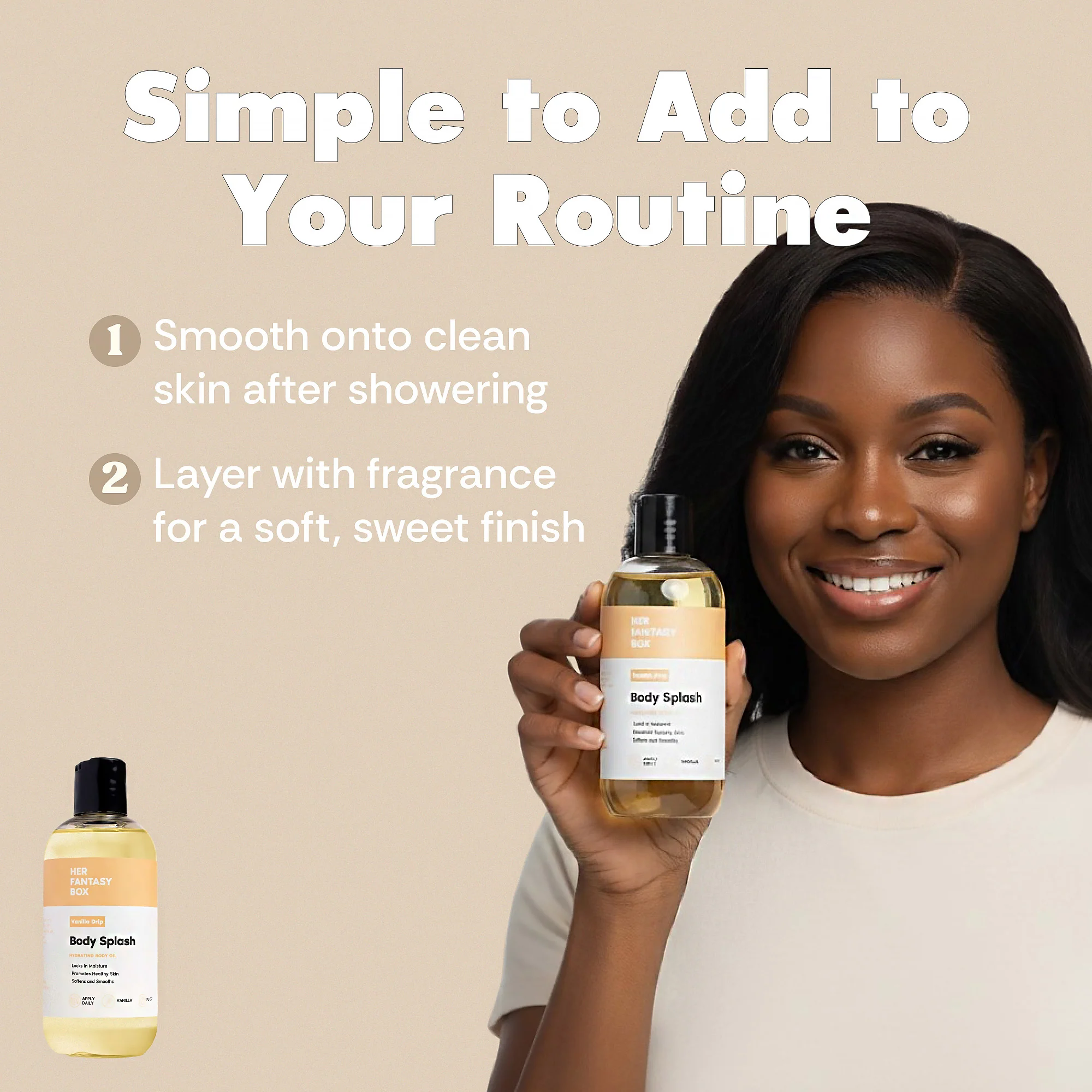 Body Splash - Skin Smoothing Body Oil (Vanilla Drip) - Image 6