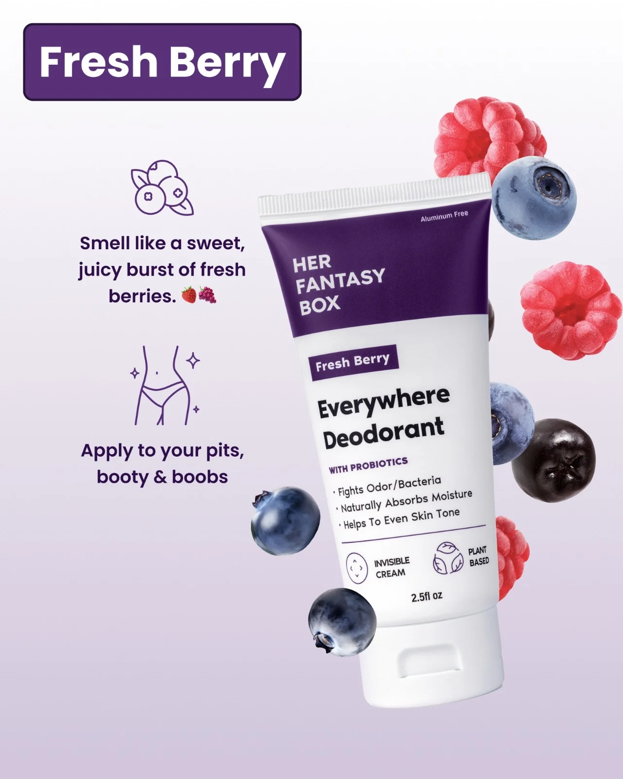 Everywhere Deodorant (Berry) - Long Lasting Odor Block - Image 5