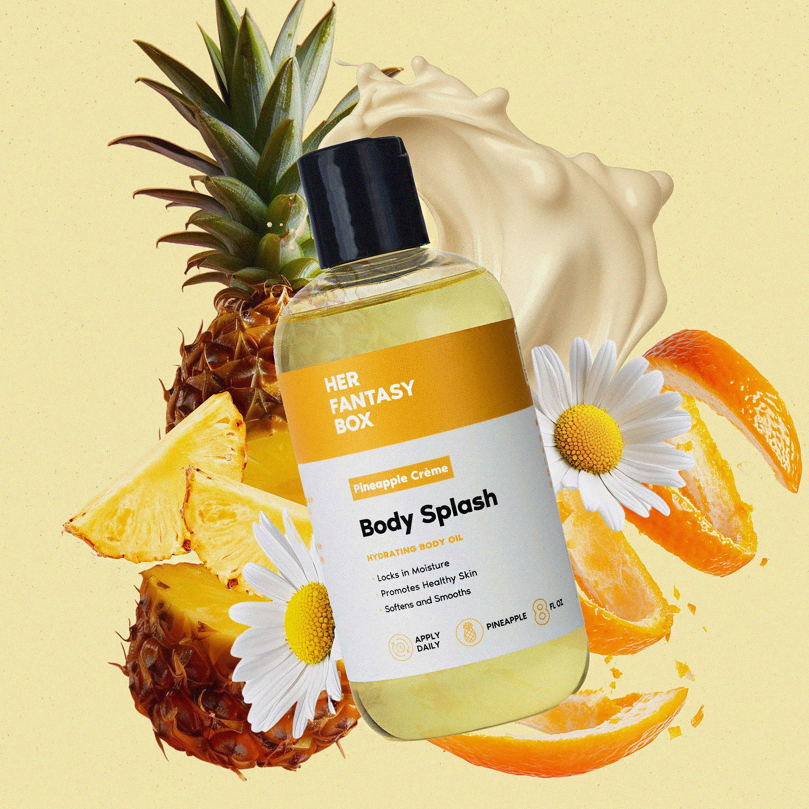 Body Splash - Skin Smoothing Body Oil (Pineapple Creme) - Image 8