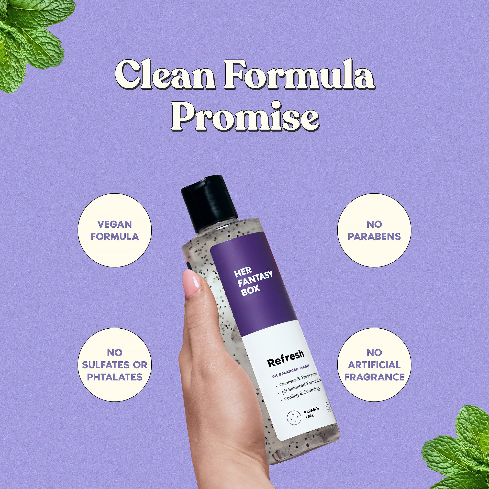 Refresh Plant Based Yoni Gel Wash (pH Balancing) - 3 pk - Image 3